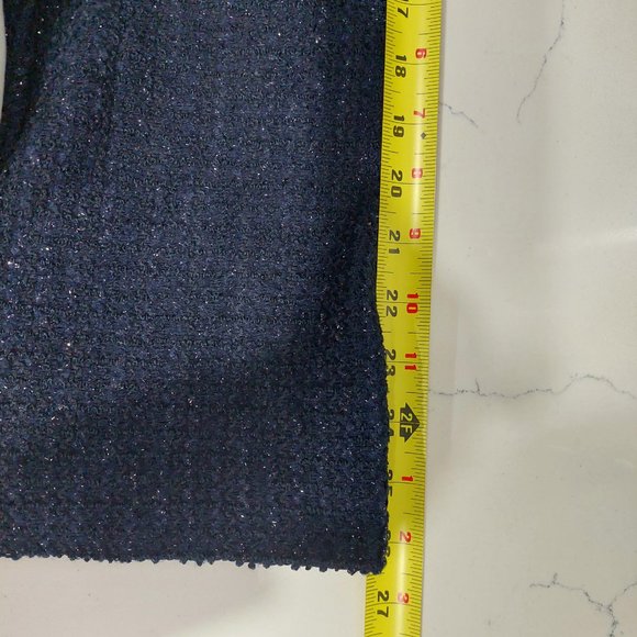 Belle House Japan Navy Blue Tweed Gold Button Skirt Suit, Size Us 4 Japan 9 - Picture 11 of 11